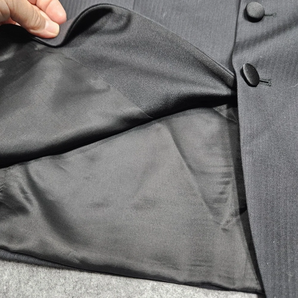 Issimo Blazer Men's 40 S Black 100% Wool‎ Tuxedo Suit Jacket Career Formal Italy